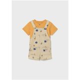 Mayoral Erkek Bebek Desenli Tulum ve T-Shirt Takım Bej - 01664 - 9 Ay