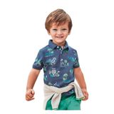 Mayoral Erkek Bebek Polo Mandarin Yaka Tişört Lacivert 12