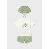 Mayoral Erkek Bebek Şapka T-Shirt Şort Takım Yeşil - 01667 - 9 Ay