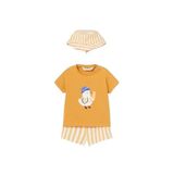 Mayoral erkek bebek şort mayo tişört şapka 3 lü set 1620 SARI