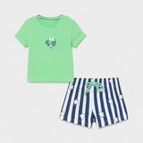 Mayoral Erkek Bebek Şort MayoT - Shirt2 Li Set - 1 - Yeşil