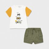 Mayoral Erkek Bebek ŞortT - Shirt2 Li Set - 1 - Sarı
