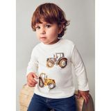 Mayoral Erkek Bebek Traktör Baskılı Sweatshirt - 4 Yaş - Krem