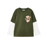 Mayoral Erkek Çocuk Eklem Kollu Sırt Baskılı Sweatshirt 4022 YEŞİL