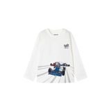 Mayoral Erkek Çocuk Neon Baskılı Sweatshirt 4017 EKRU