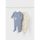 Mayoral Kışlık Erkek Bebek 2'li Tulum Set - Indigo Mavi - İndigo - Mavi - 4 - 6 Ay
