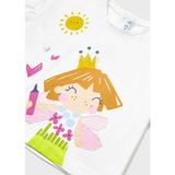 Mayoral Kız Bebek Baskılı T-Shirt Beyaz 1010 - 9 Ay