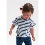 Mayoral Kız Bebek Desenli Kısa Kol T-Shirt Krem 01082 - 2 Yaş