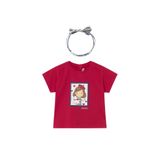 Mayoral Kız Bebek Kısa Kollu T-shirt ve Saç Bandı Set Kırmızı 01081