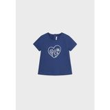 Mayoral Kız Bebek Metalik Baskılı T-Shirt Lacivert 105 - 9 Ay