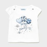 Mayoral Kız Bebek Tişört 1081 - 6 Ay - Beyaz