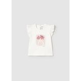 Mayoral Kız Bebek Tshirt 1042 6/48 Ay - Krem - 24 Ay