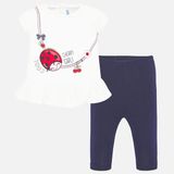 Mayoral Kız Bebek Yazlık Tişört Tayt 2 Li Set 1715 - Lacivert - 2 Yaş