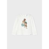 Mayoral Kız Çocuk Baskılı Sweatshirt - Beyaz - 3 Yaş