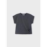 Mayoral Kız Çocuk Crop T-Shirt 3006M - Antrasit - 10 Yaş