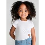 Mayoral Kız Çocuk Crop T-Shirt 3006M - Beyaz - 3 Yaş