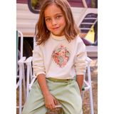 Mayoral Kız Çocuk Iki Iplik Sweatshirt Krem - Ekru - 4 Yaş