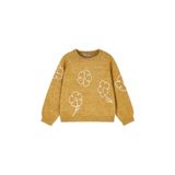 MAYORAL Kız Çocuk Reglan Kollu Çiçek Aplikeli Triko Kazak, 5 Yaş, TYC4FC25C5E13ABA857C97300, Sarı, Kız Çocuklar
