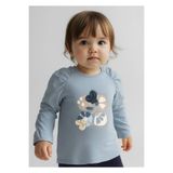 MAYORAL Kız Çocuk Sweatshirt, Mavi, 9 Ay
