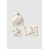 Mayoral Krem Bebek Bere Atkı Eldiven Takım 10019