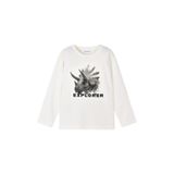 Mayoral Krem Erkek Çocuk Baskılı Uzun Kollu T-shirt 4090