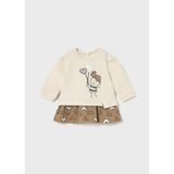 Mayoral Newborn Kız Bebek Elbise - 0 - 1 Ay - Bej