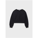 Mayoral Siyah Kız Çocuk Pul Detaylı Sweatshirt 7421 - 14 Yaş