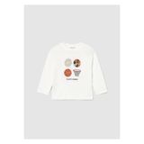 Mayoral Uzun Kollu Erkek Bebek T-shirt, Krem, 9 Ay