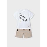 Mayoral Yazlık Erkek Çocuk Şort - T-Shirt Takım - Bej - 8 Yaş