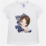 Mayoral Yazlık Kız Bebek Kısa Kol T-Shirt - 12 - 18 Ay - Beyaz