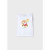 Mayoral Yazlık Kız Çocuk Bakılı T-Shirt - Beyaz - 10 Yaş