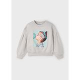 Mayoral Yazlık - Mevsimlik Kız Çocuk Baskılı Sweatshirt - Gri - 4 Yaş