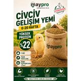 MayPro Tarım Civciv Yemi 1 KG, 0-20 Hafta Başlangıç Büyütme Yemi, Yüksek Proteinli Granül Yem