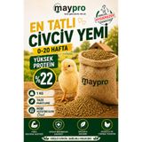 MayPro Tarım Civciv Yemi 1 KG, Hızlı Büyüme %22 Protein Granül Yem, 0-20 Hafta Başlangıç Yemi