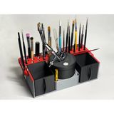 Mays 3D Studio 3D Baskı Çok Amaçlı Masaüstü Organizer – Airbrush & Fırça Standı – Boya ve Hobi Düzenleyici