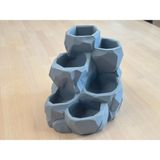 Mays 3D Studio Modern Çoklu Sukulent Saksısı Geometrik Dekoratif Saksı