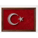 Mays Nest Filografi Türk Bayrağı Tablosu 20x30 cm – Tel ve Çivi Sanatı Dekoratif Duvar & Masaüstü Tablo