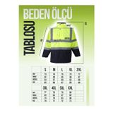 MaySafe Oxford Reflektörlü 5+1 Parka Mont Yüksek Görünürlüklü Mont İş Kabanı