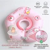 MayToys Bebek Boyun Simidi Kendinden Şişen 0-12 Ay Yüzme Simidi, Çift Tokalı Emniyet Kilitli