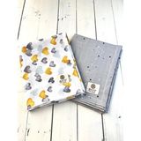 Mayu Baby Collection 2 Adet Müslin Çok Amaçlı Örtü Bebek Battaniyesi 80 x 100 cm - Sarı - Gri