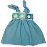 Mayu Baby Collection Mavi Örgü Müslin Kız Çocuk Elbisesi - 3 - 4 Yaş