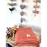Mayu Baby Collection Müslin 4 Katlı Bebek Battaniyesi -Çok Amaçlı Örtü - 90 x 110 - Tarçın
