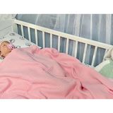 Mayu Baby Collection Organik Pamuk Dört Katlı Müslin Bebek Battaniyesi - Pembe