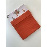 Mayu Baby Collection Örgü Pike ve Müslinli Bebek Battaniyesi - Çok Amaçlı Örtü -Çift Taraflı Kullanım - Tarçın