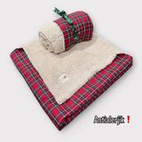 Mayu Baby Collection Welsoft & Scotch Kumaş Bebek Battaniyesi 100×100 Ebadında - 100 x 100 cm