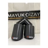 Mayuk Dizayn AKRAPOVİC KARBON EGZOZ UCU ÇİFT ÇIKIŞ 90MM SAĞ --MAYUKDİZAYN--