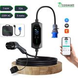 Mayuk Dizayn Coswatt Taşınabilir Ev Şarj Cihazı CS-P1-32A / 7.4kw / 5m / Türkçe / 220V Ac / Tip-2 / 3X32A Cee / Ev Tipi Dönüştürücü / Çanta