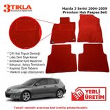 Mazda 3 Serisi 2004-2009 Lüks Halı Paspas Seti Kırmızı