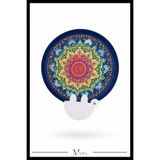 MAZEN 20 cm Katlanabilir Yelpaze Renkli Mandala Desenli Taşınabilir El Yelpazesi