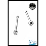 MAZEN 2’li Çelik Hızma Seti | Toplu & Zirkon Taşlı | 3 mm | Kararmaz Burun Piercing